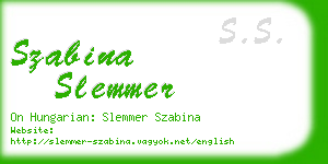 szabina slemmer business card